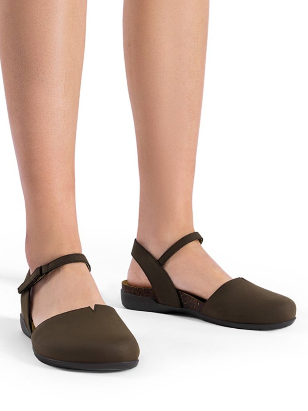 Dream Pairs Dark Brown Closed Toe Arch Support Sandals/NIB/6 - Picture 8 of 15